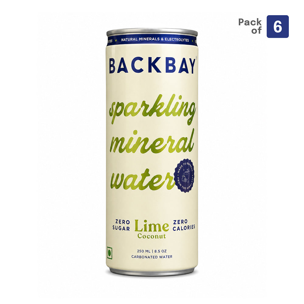 Lime Coconut Sparkling Mineral Water - 250 ml (Pack of 6 Units)