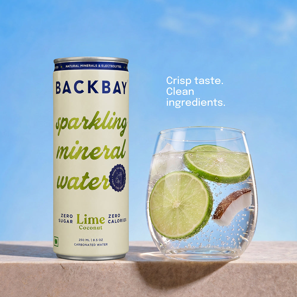 Lime Coconut Sparkling Mineral Water - 250 ml (Pack of 6 Units)