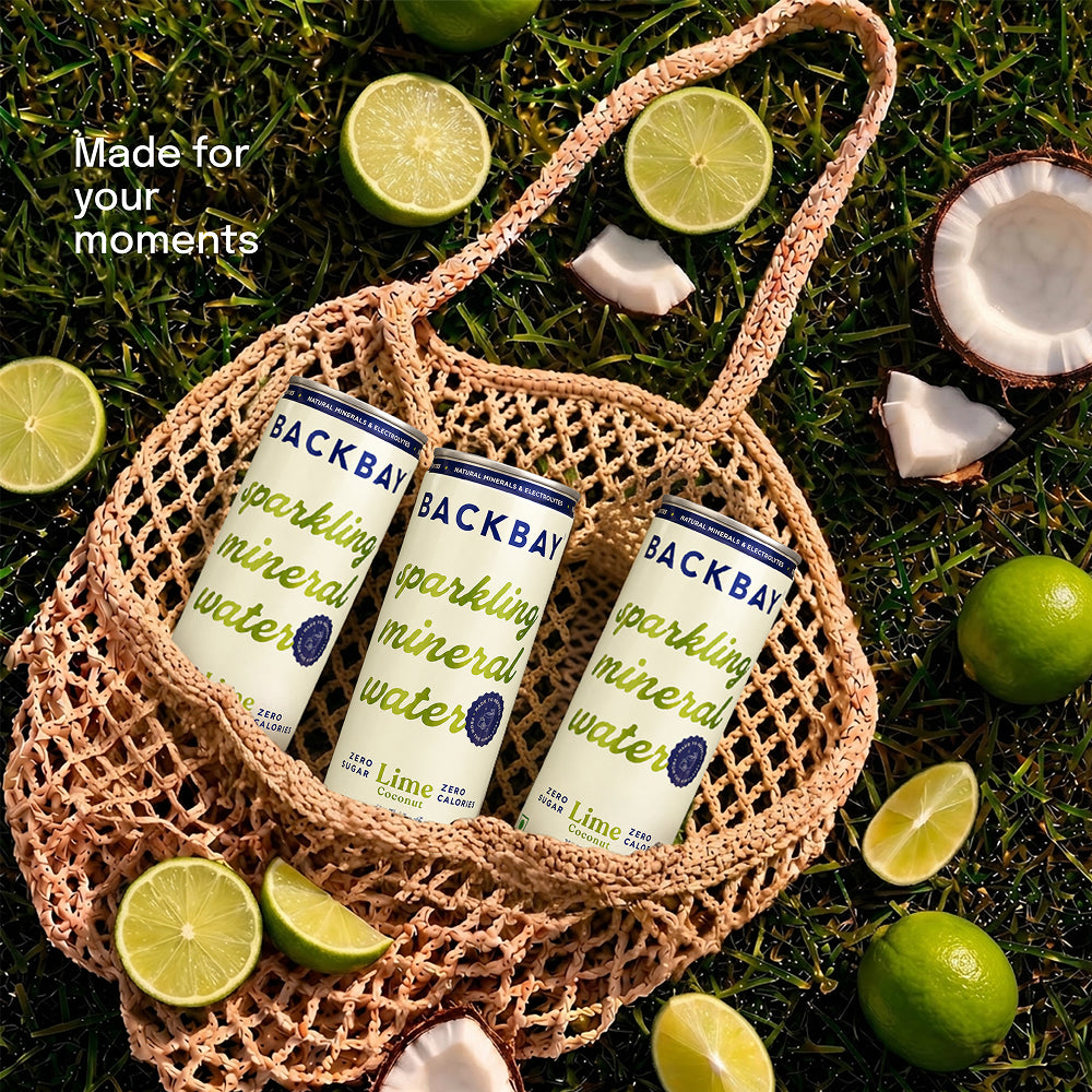 Lime Coconut Sparkling Mineral Water - 250 ml (Pack of 6 Units)