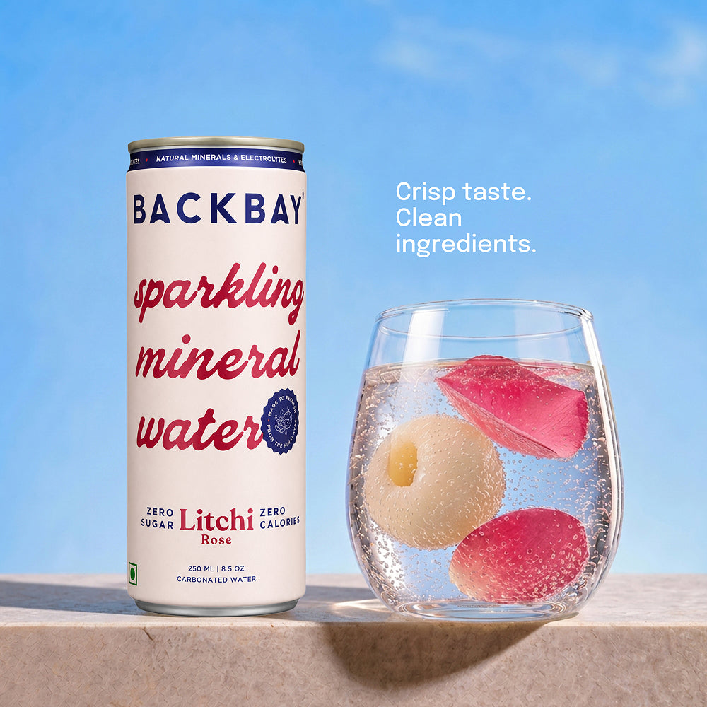 Litchi Rose Sparkling Mineral Water - 250 ml (Pack of 6 Units)